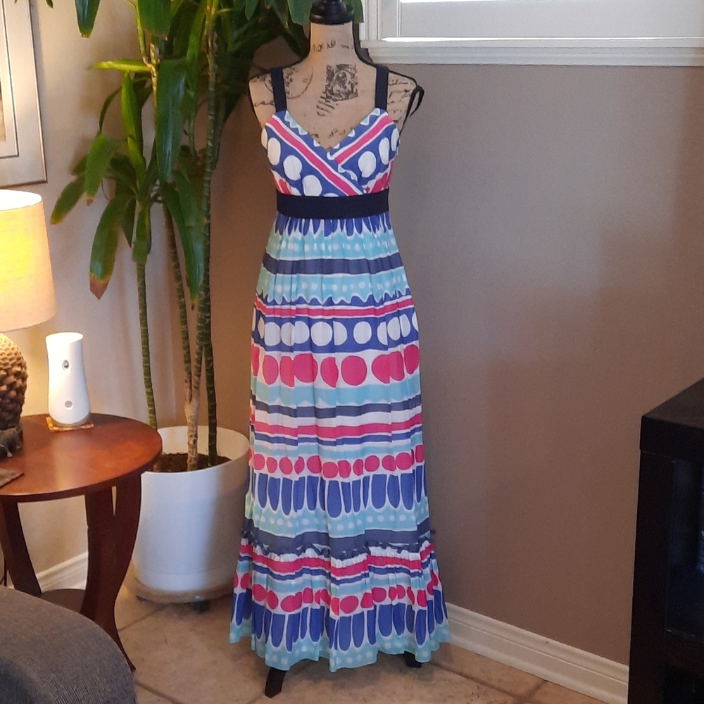 Vineyard Vines Carolina Ocean Splash Maxi Dress